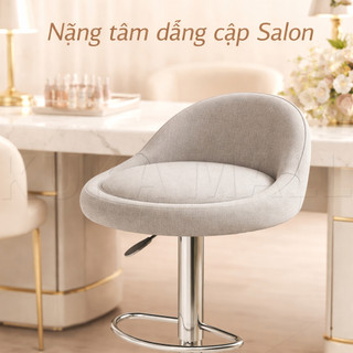 Ghế Bar Nordic, Xoay 360 Độ Nâng Da Đen Vải Xám Đẹp Hiện Đại Ghế Cao Cấp