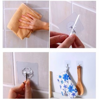 Móc Dán Tường Trong Suốt Siêu Dính || Móc Dán Tường Chịu Lực Tốt, Chắc Chắn