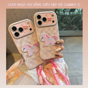 Ốp giả Iphone 17Promax Ngựa Hồng Nơ Pink Horse| Nắng Case