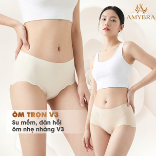 Combo Quần Lót Đúc Su Đáy Dán Kháng Khuẩn, Quần Chip Viền Lượn Sóng Ôm Mông AMYBRA L074