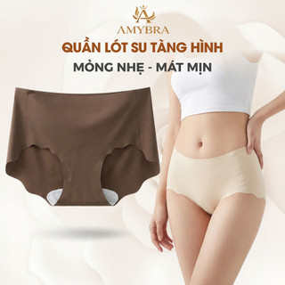 Quần Lót Nữ Đúc Su Cao Cấp Kháng Khuẩn, Quần Chip Nữ Cạp Vừa Ôm Dáng Nâng Mông AMYBRA L074