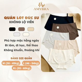 Combo Quần Lót Đúc Su Đáy Dán Kháng Khuẩn, Quần Chip Viền Lượn Sóng Ôm Mông AMYBRA L074