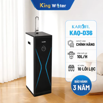 [Giá Tại Kho] Máy Lọc Nước KAROFI KAQ-D36 - Máy Lọc Nước RO 10 Lõi, Tủ Đứng, 1 Vòi 1 Chế Độ Tinh Khiết
