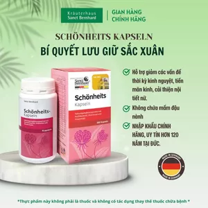 Viên uống tinh dầu hoa anh thảo đẹp da, cải thiện nột tiết SCHÖNHEITS 200 viên chính hãng