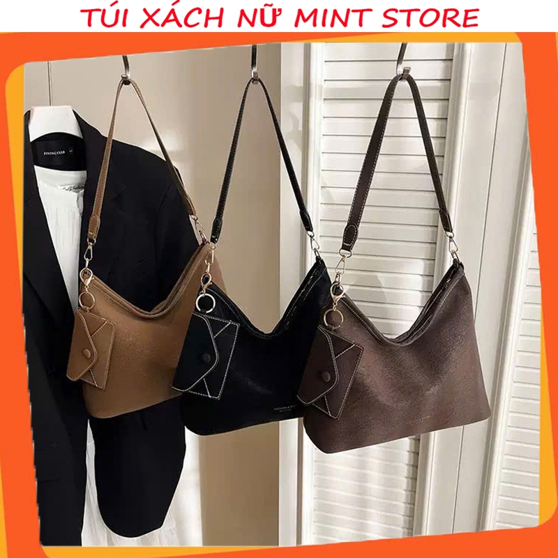 Túi ví nữ 2 trong 1. túi xách đeo vai đeo chéo da lộn mềm mịn đi chơi phong cách hàn quốc bag PK 999