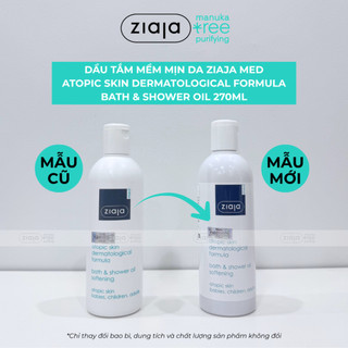 Dầu Tắm Mềm Mịn Da Ziaja Med Atopic Skin Dermatological Formula Bath & Shower Oil Softening 270ml (Sữa Tắm)