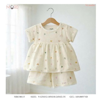 Bộ cổ tròn bé gái cộc tay quần đùi MRC001-5