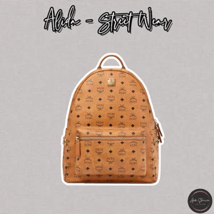 ⚡️[Hight Quality] Balo Nam Nữ M1 M Star1 Brown Backpack - Điểm Nhấn Chữ Phối Tag Chân Cún Cao Cấp Loại 1