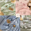 Bộ Chăn Ga Gối Cotton Đũi Họa Tiết Kẻ Sọc Vintage Phong Cách Hàn, Chất Đũi Mềm Mịn Thoáng Mát
