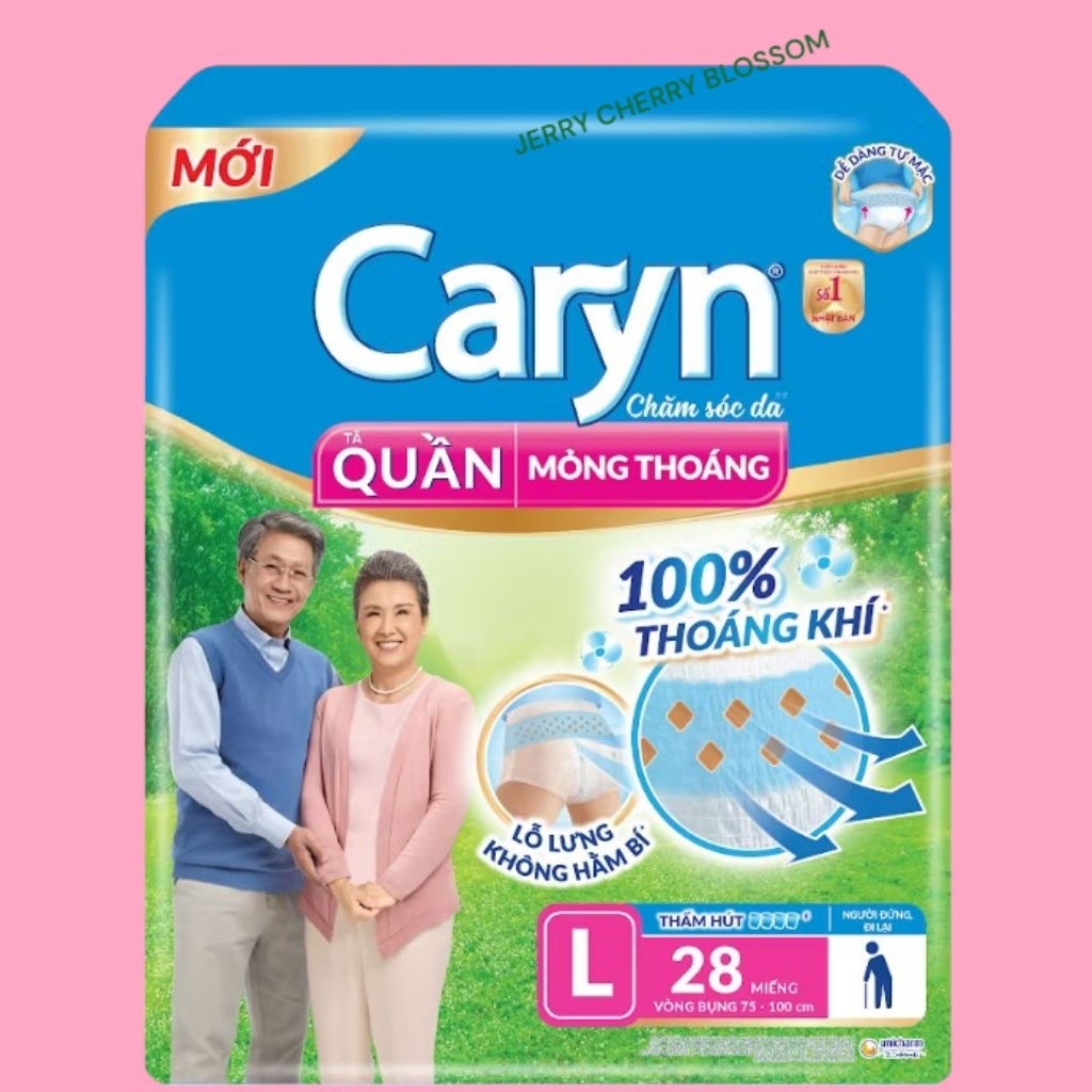 1 gói Tã quần Caryn M32, L28, XL24
