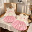 Set Bộ Áo Babydoll + Quần Bí Vải Thô Cho Bé Gái Size Từ 8-22kg
