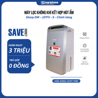 Máy Lọc Không Khí Kết Hợp Hút Ẩm Sharp DW-J27FV-S - Hàng Chính Hãng Bảo Hành 12 Tháng Toàn Quốc