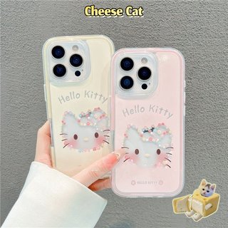 Vỏ điện thoại hoa Kitty cho iPhone 15 16 17 11 12 13 14 Pro Max Plus 17 Air Ốp bảo vệ iPhone có Giá đỡ điện thoại gương