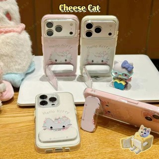 Vỏ điện thoại hoa Kitty cho iPhone 15 16 17 11 12 13 14 Pro Max Plus 17 Air Ốp bảo vệ iPhone có Giá đỡ điện thoại gương