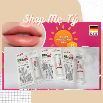 Son dưỡng môi cấp ẩm giảm khô Sebamed Sensitive Skin Lip Defense 4.8g không màu và có màu cho mẹ và bé