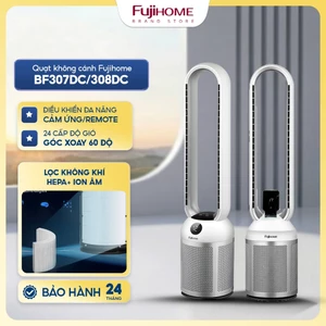 Quạt không cánh kèm lọc không khí FUJIHOME Nhập Khẩu, Quạt đứng làm mát đối lưu không khí 24 chế độ gió tiết kiệm điện