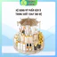 Kệ đựng mỹ phẩm kèm ô trong suốt xoay 360 độ