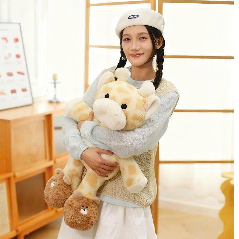 Gấu bông hươu mẫu mới  mềm mịn gối ôm an toàn cho trẻ nhỏ kích thước 42 cm