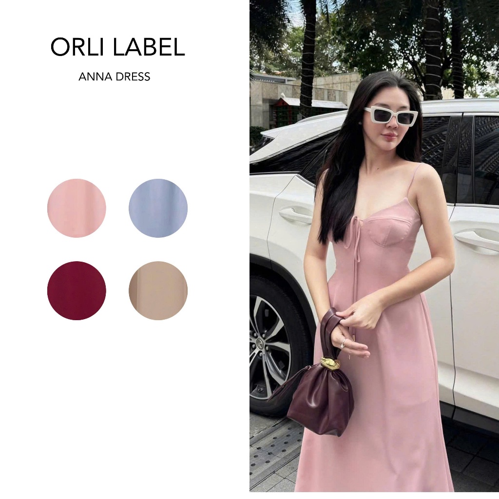 Orli daily | Anna Pink/ Anna Blue Dress | Đầm cúp ngực 2 dây| suông dài