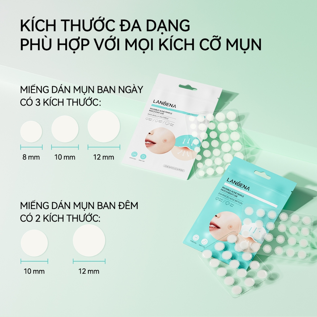 LANBENA Miếng Dán Hỗ Trợ Giảm Mụn Ban Đêm  Cao Cấp Skincare