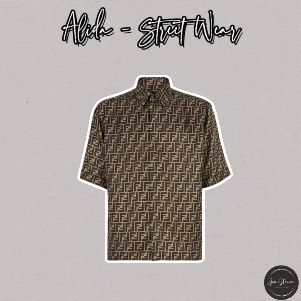 ⚡️[Hight Quality] Áo Sơ Mi F Nam Nữ Brown Shirts - Điểm Nhấn F Phối Màu Nâu Đen Sang Trọng Đơn Giản Loại 1