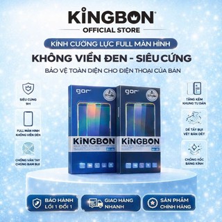 Kính IPHONE  FULL Màn Hình Khồng Viền Đen Kèm Khung Tự Dán Gor x KiNGBON cho iPhone