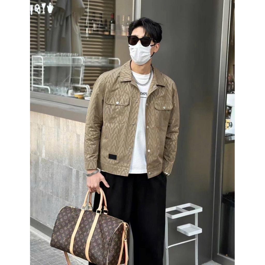 ⚡️[Hight Quality] Túi Trống Du Lịch \/ Nam Nữ Brown - Điểm Nhấn Hoa Nâu Phối Viền Vàng Cao Cấp Loại 1