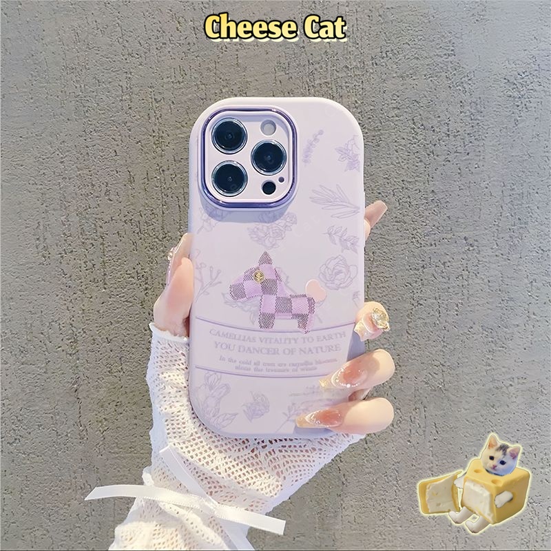 Giá đỡ gương mỹ phẩm + ngựa con phong cách retro thời trang cho iPhone Xs Max XR 11 12 13 14 15 16 17 Pro Max Plus 7P