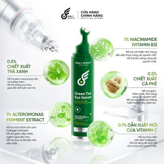 [Giảm 20k Trên Live] Serum Hỗ Trợ Giảm Quầng Thâm Mắt & Bọng Mắt - DAILY EFFECT Green Tea Eye Serum (15g)