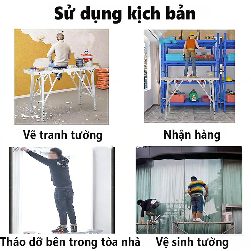 [HOT] Giàn giáo gấp gọn di động khung kim loại bền chắc gấp gọn tiện dụng, di chuyển mọi nơi