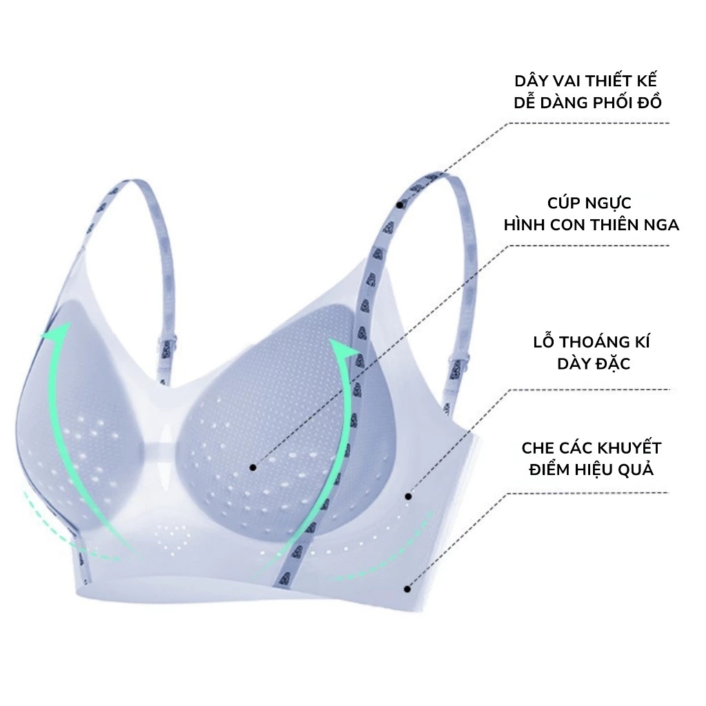 Áo Lót Nữ Santony HXYS1001 Công Nghệ Sợi Siêu Mảnh 12D Cúp Nâng Swan-Curve Mặc Nhẹ Tênh Kháng Khuẩn