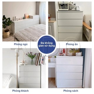 Nido Tủ Ngăn Kéo Gỗ MDF Cao Cấp - Tủ Để Đồ, Decor Phòng Khách 6 Ngăn Kéo (120x41x69cm)