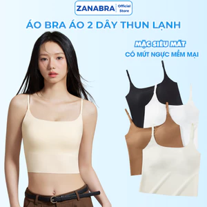 Áo Croptop Dáng Dài Chất Su Cao Cấp Mát Lạnh, Áo 2 Dây Có Mút Ngực Cố Định Dễ Phối Đồ ZANABRA A6683