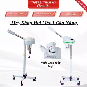 Máy Xông Hơi Mặt, Máy Xông 1 Cần Nóng, Xông 2 Cần Thiết Kế Mẫu Mới Có Ngăn Đựng Thảo Dược, Bảo Hành 6 Tháng