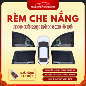 Rèm Che Nắng - Chống Nắng Xe - Hút Nam Châm - Gồm 4 Tấm - Đủ Các Dòng Xe , Đời xe, Vải Dày - Chống UV