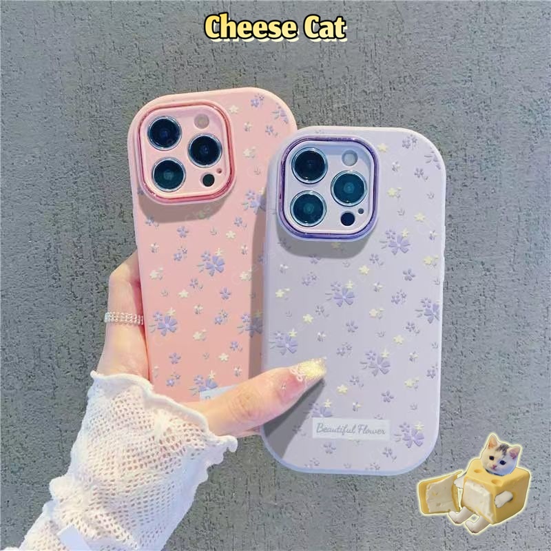 Vỏ điện thoại hoa hồng tím có gương mỹ phẩm cho iPhone Xs Max XR 11 12 13 14 15 16 17 Pro Max Plus 17 Air 7 8 Plus SE