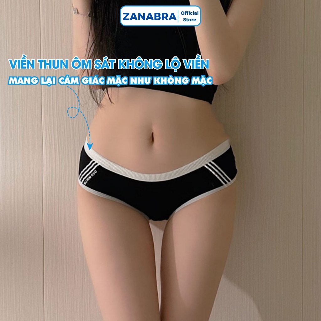 Quần lót nữ cotton nguyên chất co giãn ZANABRA thoáng khí kháng khuẩn L520