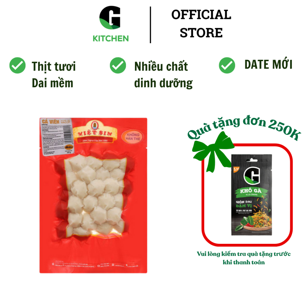Bò viên, Cá viên, Tôm viên Việt Sin 200g