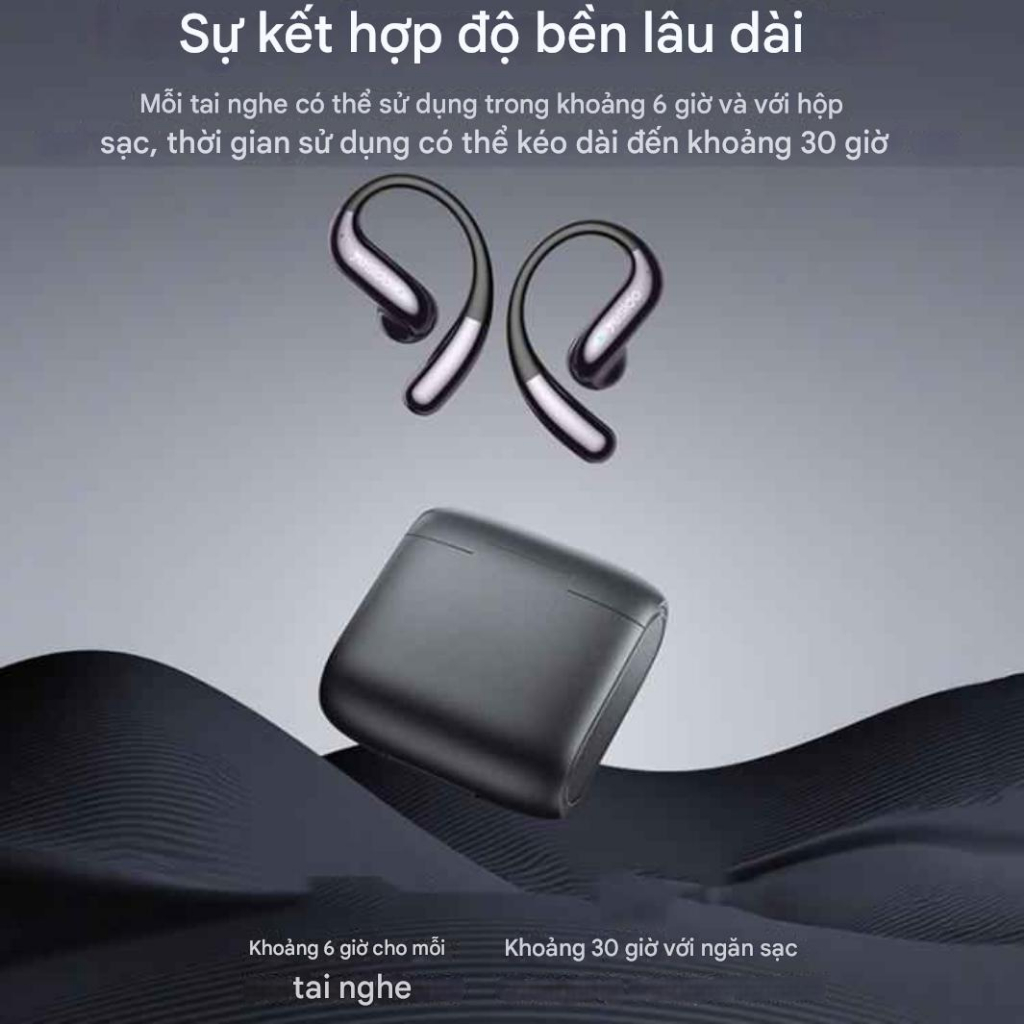 Tai nghe Bluetooth không dây Yesido YSP28 Open Ear kẹp vành tai thể thao chống ồn pin 25h chính hãng - ảnh 4