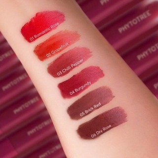 (Màu 01.02.03.04.05.06.07) Son Kem Lì Phytotree Twenty Four Hour Velvet Tint 5.5g siêu lì,không lộ vân môi