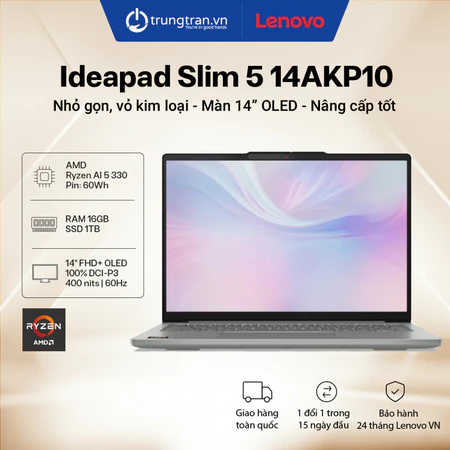 Lenovo IdeaPad Slim 5 14AKP10 83HX00B2VN | Ryzen AI 5 | 16GB | SSD 1TB | 14" FHD+ OLED | Trung Trần