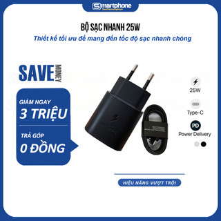 Bộ Sạc Nhanh Chính Hãng Samsung 25W Màu Đen - Bảo hành 12 Tháng 1 Đổi 1