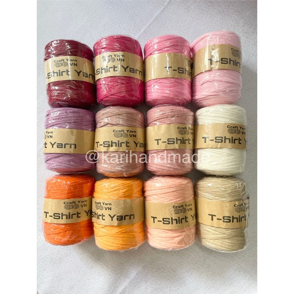 Sợi vải sợi T shirt trơn 250g +-25g craft yarn Việt Nam