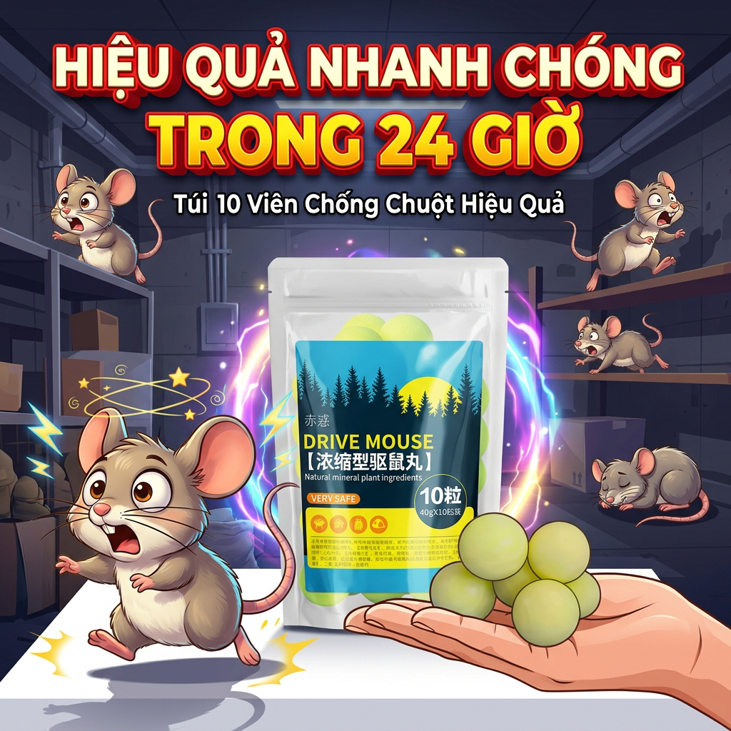 🐭 Mua 2 tặng 1 🐭 Bóng chống chuột, xua chuột trong nhà và ô tô, nhanh chóng, chiết xuất thực vật, an toàn, không độc hại