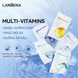 LANBENAMặt Nạ Dưỡng Da (25ml) - Hỗ Trợ Dưỡng Sáng Vitamin C, Dưỡng Ẩm Dịu Da B5, BHA Giúp Trẻ Hóa Da, Giảm Mụn Skincar