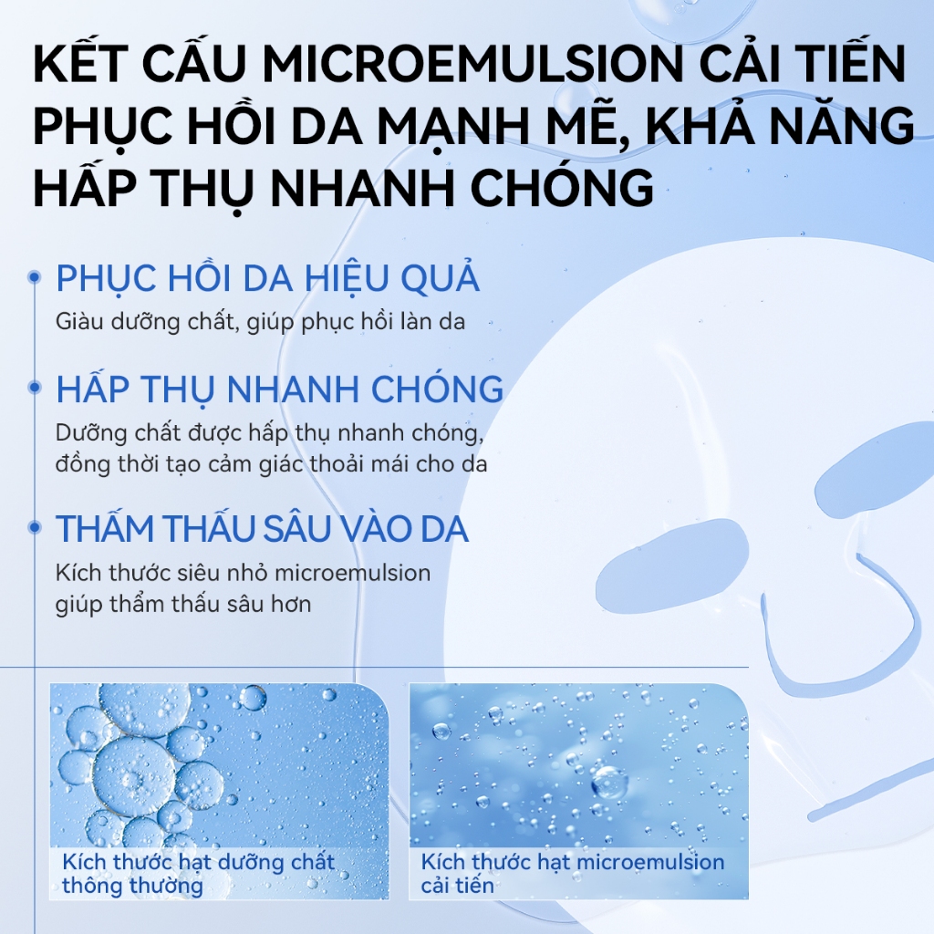 LANBENA5 PCS Mặt nạ  BHA,VC,VA,B5,B3 MULTI-VITAMINS (25ml) - PHỤC HỒI, DƯỠNG ẨM, TRẮNG DA, GIẢM NHĂN, LÀM DỊU DA Skincar