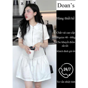 Đầm Nữ Cổ Sen dễ thương, Đầm Nữ Công Sở, Váy Đi Cà Phê, Đầm Babydoll Đi Chơi Trẻ Trung, Đầm bigsize Doan's