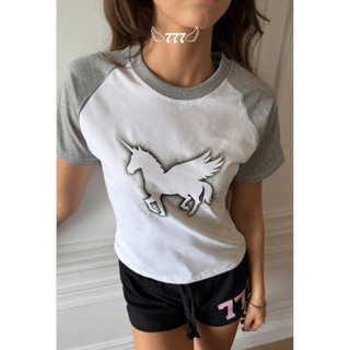 Áo Thun Babytee Local Brand 777ANGELS | 777 UNICORN BABY TEE, Cotton 2 Chiều, In nhiệt | 7BT - UC