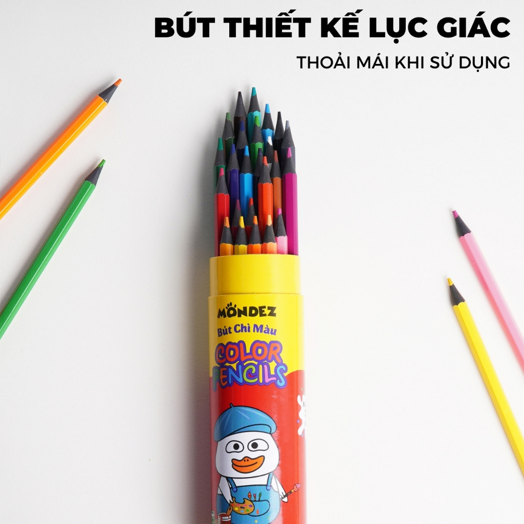[Kèm Gọt Trên Nắp] Bút Chì Màu Dạng Cốc 12/18/24 Màu Màu Chì Gỗ Đen Cao Cấp Tô Màu Vẽ Tranh Phác Thảo, Màu Tươi Sáng Mịn