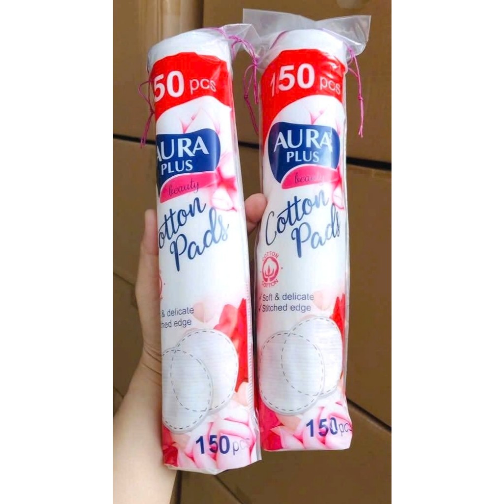 [Chính Hãng] Bông tẩy trang Aura 150 miếng - 1 Bịch